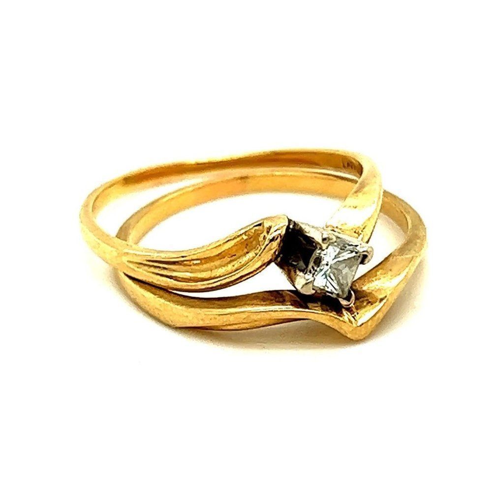 14k Princess Diamond Ring Set - Picture 8 of 12